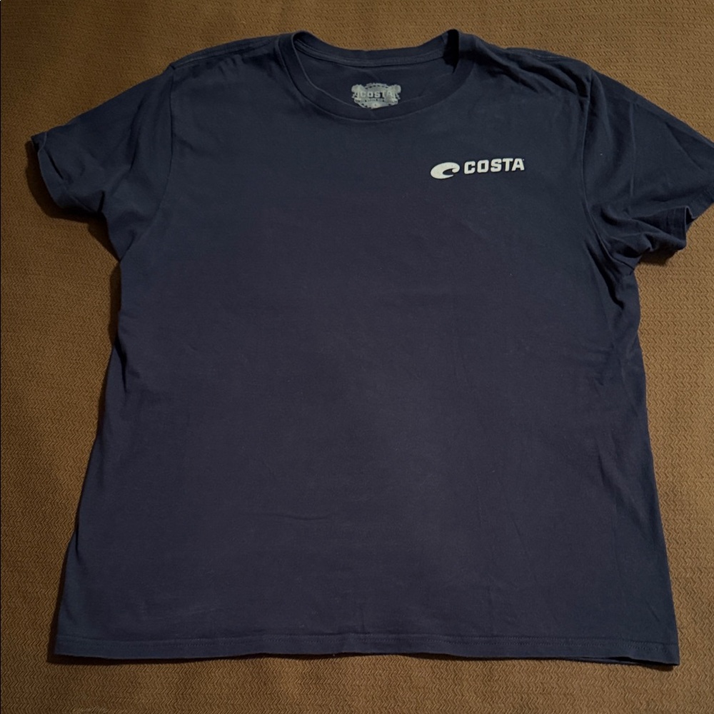 Costa Dark Blue Tee with Logo